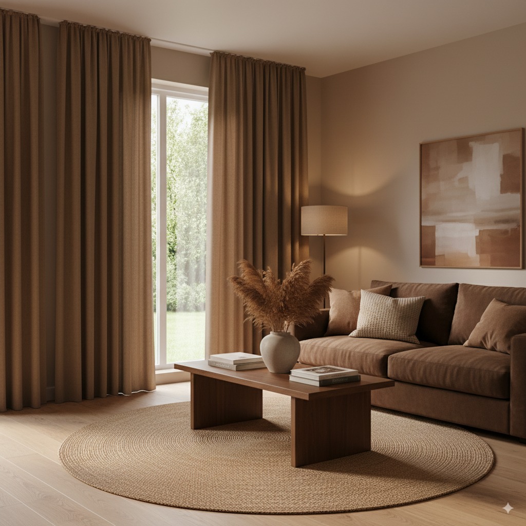 Luxurious curtain installation